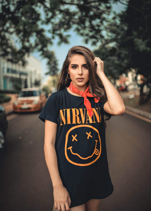 Vintage Nirvana Graphic T-Shirt – Oversized & Edgy